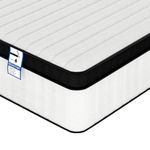 Frideko 10.6 Inch King Size Mattresses, Pocket Sprung Mattress, 5FT Hybrid Mattress with Pressure Relieving Memory Foam, Medium Firm, The Elegant Collection (150x200x27cm)