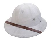 jAc Jacobson Hat Company Men's Adult Pith Helmet, White, Adult