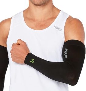 2XU Flex Compression Recovery Arm Sleeves Unisex - Adult, Black/Black, S