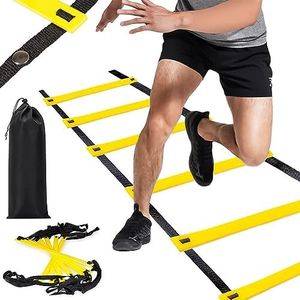 Générique Échelle de Rythme Ajustable 3 mètres avec Sac de Transport | Échelle de Coordination Idéale pour Le Football, Le Hand-Ball, Basket, Tennis, Fitness, etc..