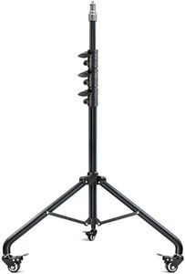 MACTREM 75 inch Ring Light Tripod Stand with 3 Silent 360° Rotatable Casters for Easy Movement,Tripod Stand Ring Light