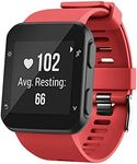 WIIKAI Replacement Garmin Forerunner 35 Strap Bands,Silicone Watch Band Compatible for Garmin Forerunner 35. (Red)