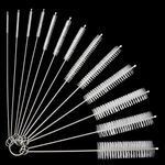 Redamancy Bottle Brush, 13 Pcs Bottle Brushes For Cleaning, Water Bottle Cleaning Brush, Straw Cleaner, Baby Bottle Brush, Bottle Cleaning Brushes, for Water Bottle Tube Kettle Spout Cleaning (White)