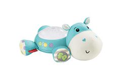 Fisher-Price Hippo Projection Soother, blue, plush nursery sound machine with lights, music and sounds, CGN86