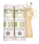 Grow Your Pantry Bamboo Paper Towels: 2 Pack Paper Towels Viscose Made from Bamboo, Machine Washable and Reusable Up to 50 Uses, with Two Cotton Storage Bag for Kitchen Essentials