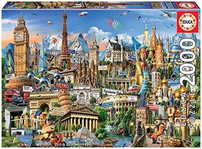 Educa Borrás 17697 Symbole Von Europa Educa Borras Europe Landmarks 2000 Piece Jigsaw Puzzle, Multi, Standard Size
