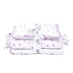 Masilo Organic Cotton Mini Crib Set Combo Includes Cot Bedding Essential for Infants, Soft & Comfortable Newborn Baby Gift - Bunny Butterfly