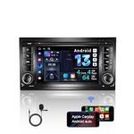 AMASE AUDIO Car Stereo, 2 Din Compatible for A4 S4 RS4, 7" Touchscreen,DSP+, DVD Player in-Dash, Support Apple carplay Android Auto/GPS navi/Fast Boot/Back Camera/OBDII