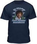 Bob Ross No Mistakes Just Happy Accidents Official Licensed T-Shirt (XX-Large)