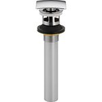 Delta 72175-SS Square Push Pop-Up Bathroom Sink Drain with Overflow, Stainless