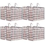 DECO EXPRESS Laundry Bags Large - Strong Durable Storage Bags for Moving House Shopping and Laundry - Jumbo Reusable Zip Bag Storage Bags XXL Multipack (Pack of 8)