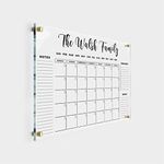 Large Personalized Acrylic Wall Calendar - Dry Erase Calendar Family Calendar 2023 Calendar Monthly and Weekly Board Family Planner New Home