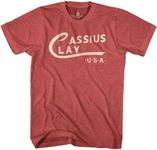 Muhammad Ali Cassius Clay Logo Red Heather Adult T-Shirt Tee