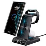 Wireless Charger for Samsung Charging Station, 3 in 1 Wireless Charging Stand for Galaxy S22 Ultra/S21/S20/Note 20/Z Flip Fold 4, Samsung Watch Charger for Galaxy Watch 5 Pro/4/3, Galaxy Buds 2 Pro