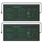 iPower - 2 Pack Starter Seed Heat Mat, ETL Listed, Warm Hydroponic Heating Pad, Durable, Waterproof, for Indoor Plant Germination, 10" x 20"