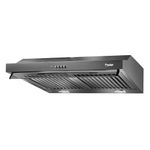 Prestige Slimline Kitchen Hood 550m3/hr Suction Power, 120W|3 Speed Controls Easy Push Button|Baffle Filter|Pyramid Design|Powder Coated Body|Recycling Option|Black