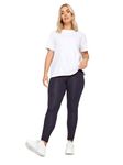 Yours Curve Blue Soft Touch Stretch Leggings - Women's - Plus Size Curve