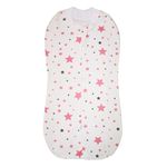 SMILE BABY Zipper Swaddle Sleeping Sack/Pod/Blankets/Wrap/Bag New Born Baby for 0-3 Months (Pack of 1) (Aeroplane Design) (Pink Star)