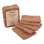 Coconut Coir Scrub Pads, Set of 5, 10 cm x 8 cm, Natural, Plastic-Free, Multi-Purpose, Scratch-Free, Long-Lasting, Stitched, for Dishwashing and Cleaning.