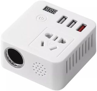 STARQ® - Smart 150W Car Power Inverter 12V to 220V Auto Charger Adapter White Vehicle Electronics & GPS Car Electronics Accessories Power Inverters