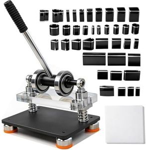 Leather Cutting Machine 1.8 Ton, Portable Manual Press Die Cutter Dual Guide Shafts Die Cut Machine with 39-Piece Professional Hole Punch Kit for Leather, Fabric, Plastic & More — DIY Craft Essential