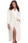 Vlazom Dressing Gowns, Unisex Soft Robe Cosy Terry Towelling Bathrobe for Women/Men, White, 43813