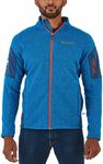 Spyder Men's Empire Fleece Full Zip Jacket with Pockets, 427 Col Orange/Blue, L
