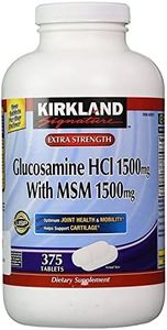 Kirkland Signature Extra Strength Glucosamine HCI 1500mg, with MSM 1500 mg, 375-Count Tablets