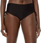 Catalina Women's Swim Women's Side Tie Bikini Swim Bottom Swimsuit, Black, Extra Large