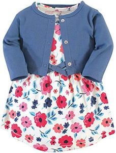 Touched by Nature Baby Girls' Organic Cotton Dress and Cardigan