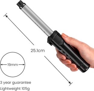 BaByliss Cordless Gas Hair Curler & Brush – 19mm Ceramic, Black
