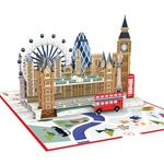 papercrush® Pop-Up Card London 3D Card with Skyline as a Voucher for London Travel, Money Gift for City Trip in England, Birthday Card for English, Hotel Voucher for Birthday, 12 x 17.5 cm