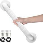 NUCARTURE 60 cm/24 inch Heavy Duty Grab bar for Bathroom Toilet Handrails Bathroom Safety Stainless Steel Wall Mounted Grab Bar Hand Support Safety Rail Handle for Senior Citizen(White)