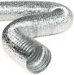 8" Inch Aluminum Hose Flexible Air Duct Pipe for Rigid HVAC Flex Ductwork - 10' Feet