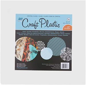 Grafix Clear Craft Plastic .007 Thickness 6-Inch by 6-Inch, Clear .007, 12" x 12"