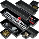 ONREVA Tool Box Organizer Tray Set, Toolbox Storage Non-slip Trays, Rolling Tool Chest Drawer Dividers, Tool Cabinet Bins, Hardware, Screws, Nuts, Screwdrivers, pliers, Small Tools Organization