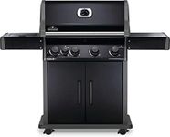 Napoleon Rogue XT 525 BBQ Grill, Black, Propane Gas - RXT525SIBPK-1 With Four Main Burners, Infrared Sear Station Side Burner, Barbecue Gas Cart, Folding Side Shelves, Instant Failsafe Ignition