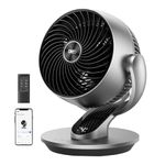 Dreo Smart Table Fan for Bedroom, 28dB Silent Air Circulator Fan with Remote, 7 Inch Diameter Cooling Quiet Desk Fan, 120° Vertical Manual+90° Horizontal Oscillating, 4 Speeds, 5 Modes, 12H Timer