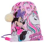 Disney Minnie Mouse Drawstring Gym Bag Girls Unicorn Swim Bag Nursery Backpack