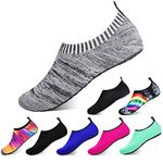 semai Water Shoes Quick-Dry Swimming Socks, Non-Slip Soft Beach Shoes Barefoot Water Sports Shoes Breathable Aqua Socks for Women Men Kids, Elastic Easy-fit Footwear for Beach Swimming Yoga Diving