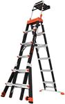 Little Giant Ladders, Select Step, 6 to 10 ft, Adjustable Step Ladder, Fiberglass, Type IAA, 375 lbs weight rating, (15131-001)