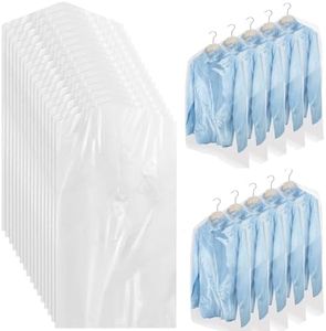 100 Pack Dry Cleaner Bags, Clear Dry Cleaners Plastic Bags for Clothes, Dust-Proof Plastic Garment Bags for Dry Cleaner, Home Storage, Travel, Moving (60x90cm)