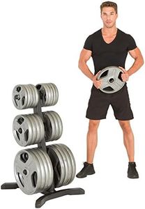 Fitness Reality X-Class Olympic Weight Tree - Heavy-Duty Bumper Plate Rack for Home Gym - Chrome Storage Posts - Includes 2 Barbell Holders - 1,000 Lb. Capacity