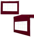 SCOCANOPY 2PCS SideWall with Window for 10x10 Canopy Frame (10X10, Burgundy)