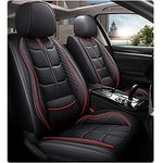 Jialuode Car Seat Cover Fit for Toyota Rav4 RAV 4 Hybrid 2002-2026 Seat Cushion, Universal Fit for Most Cars Front Seat Protector(2 Seats Classic Style:Black Red)