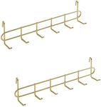 FRIADE Gold Grid Hooks Rack for Wall Grid Panel,Hanging Hooks for Wall Grid Storage and Display，Size 10.7”x 2.8”x1.8 ”，2 Pack