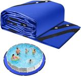 REGMICS 24FT Round Pool Liner Pad for Above Ground Pools, 165 GSM Thickened Puncture-Resistant Under Mat (25FT Actual), Heavy-Duty Underlayment with Metal Grommets
