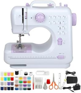 JIMINSOU Beginner Sewing Machine Portable mini Electric Sewing Machine for beginners 12 Built-in Stitches 2 Speed with Foot Pedal