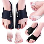 4GEAR SPORTLIFE 4G Bunion Corrector Kit- 8pcs - Bunion Night Splints, Bunion Sleeves, Toe Separators & User Guide – Day & Night Bunion Pain Relief for Men & Women