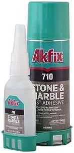 Akfix 710 Stone and Marble Fast Adhesive (1.76 oz.) with Activator (6.70 fl. oz.) [Clear Super Glue Adhesive and Accelerator Spray]